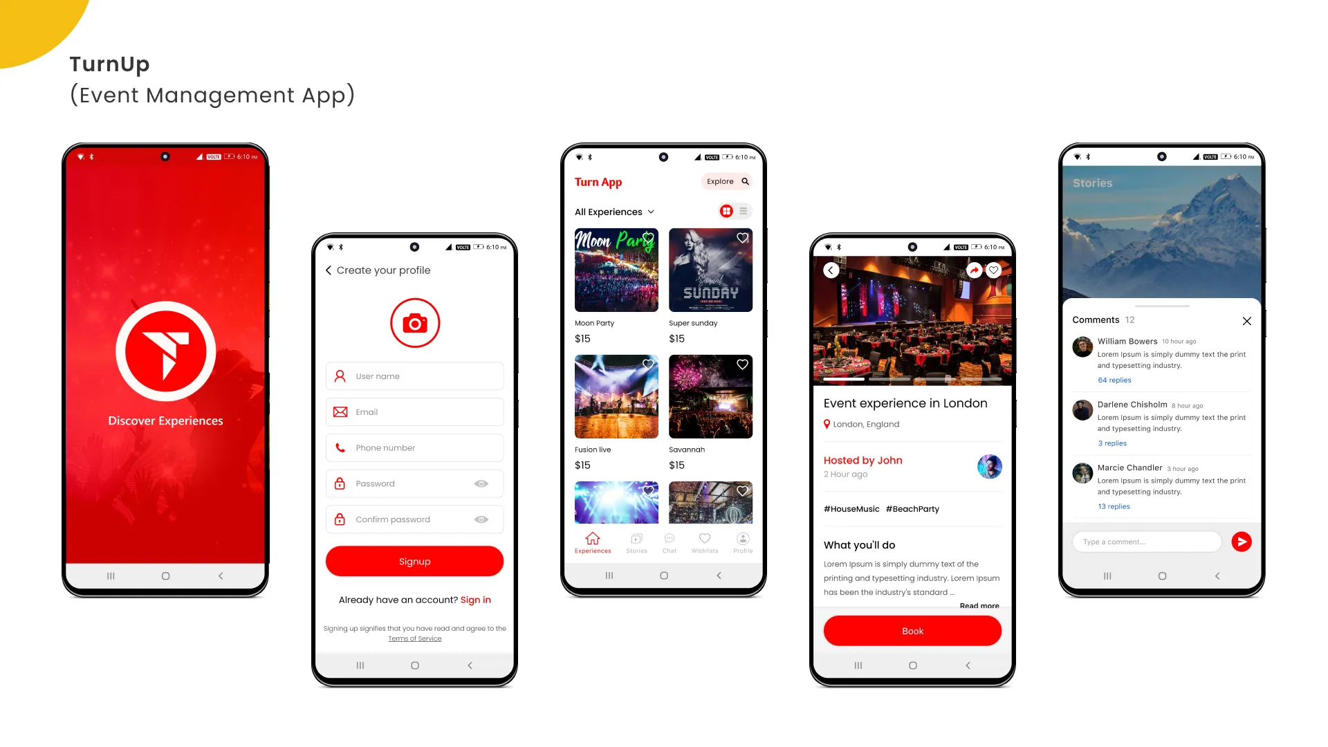 TurnUp – Mobile App dev