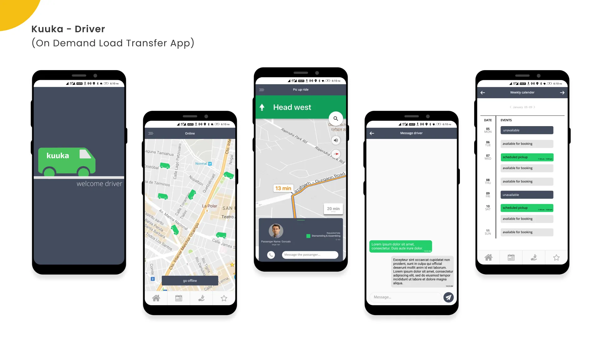 Kuuka(Driver) – Mobile App dev