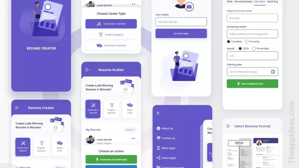 Resume Creator App Ideas
